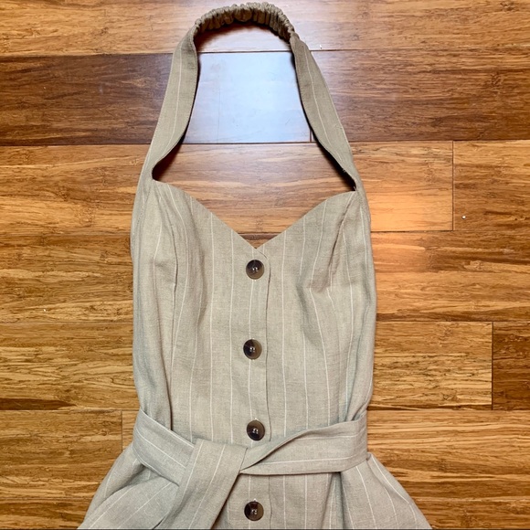 NWT Lost + Wander Sun Tan Halter Mini Dress - Picture 3 of 8